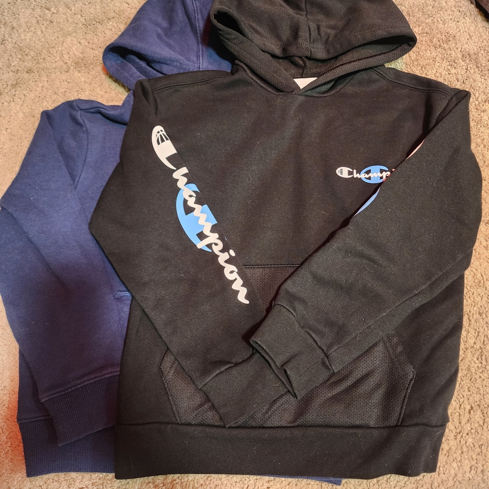 Champion Black and Blue Kids Hoodies